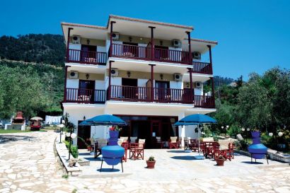 Hotel George, Golden Beach, Thassos Hotel George - Building And Terrace