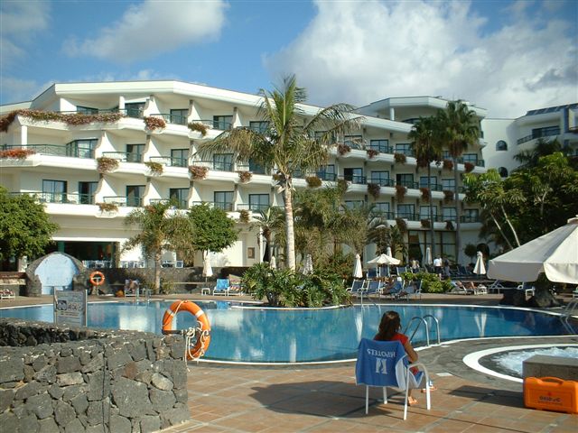 Natura Palace, Hotel, Playa Blanca, Lanzarote Pool & Main Building of the Natura Palace