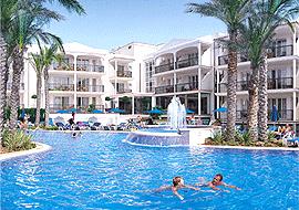 Sa Marina Apartments, Cala d'Or, Majorca View Of The Pool Area At The Sa Marina